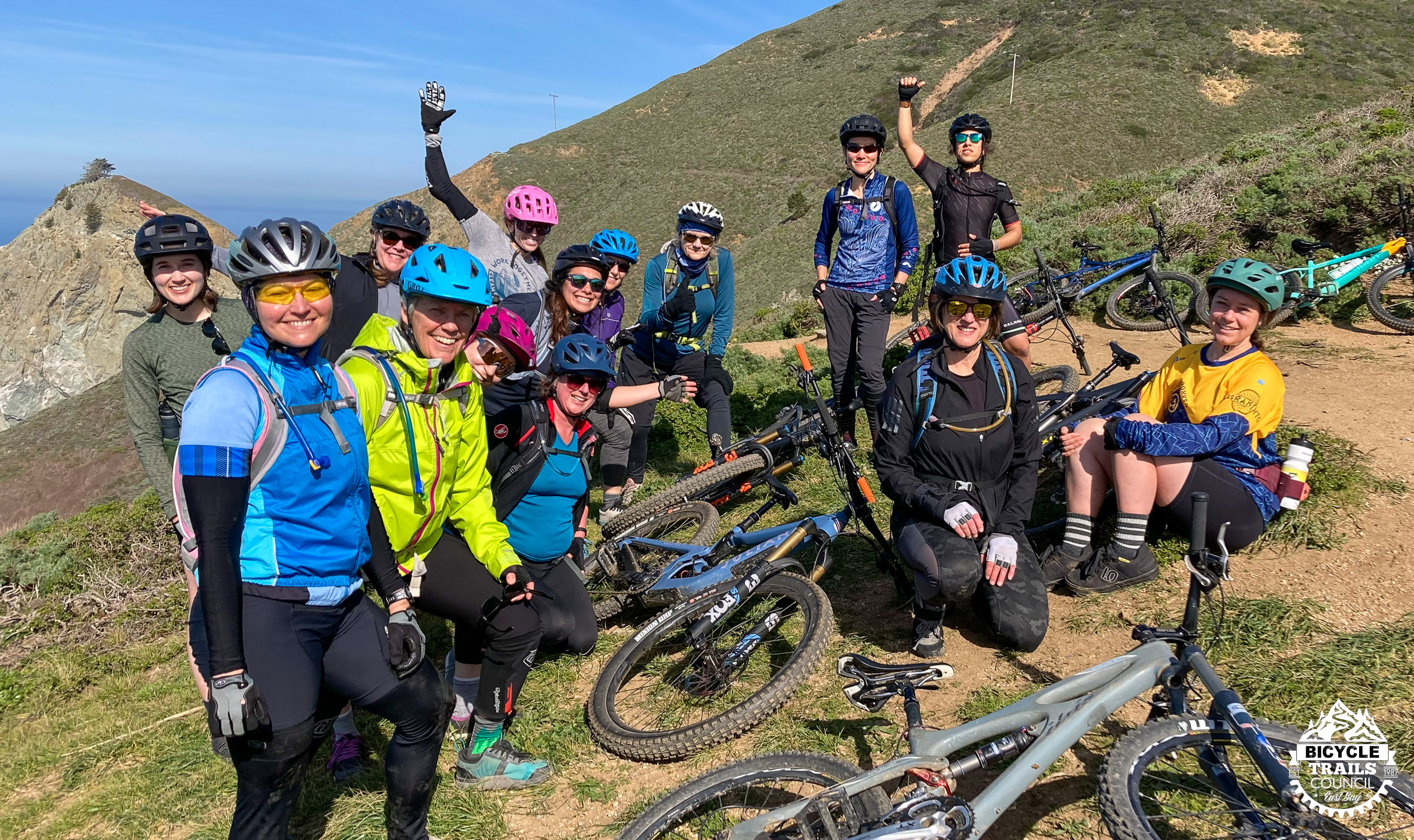 Women mountain bikers