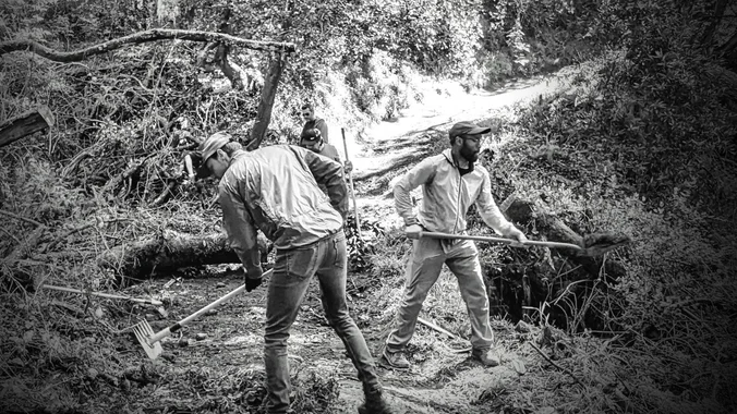 Trail Work in Joaquin Miller Park