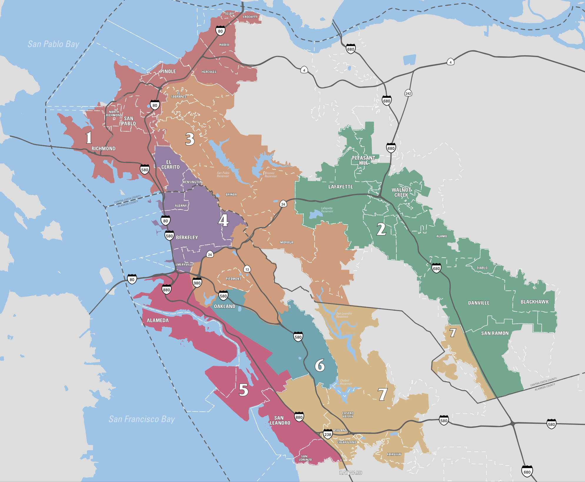 EBMUD Ward Map
